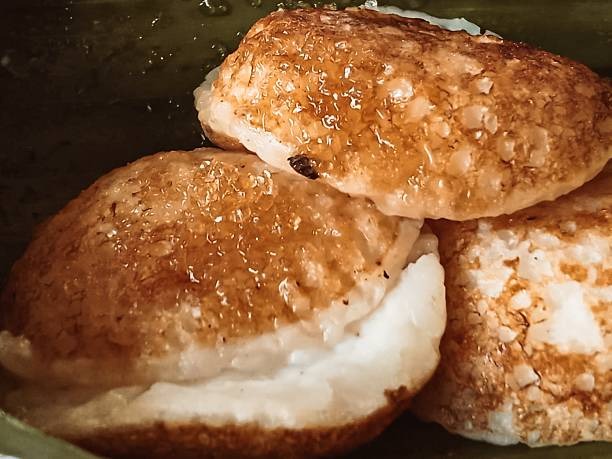 Traditional Thai Coconut Rice Pancake Like Street Vendors